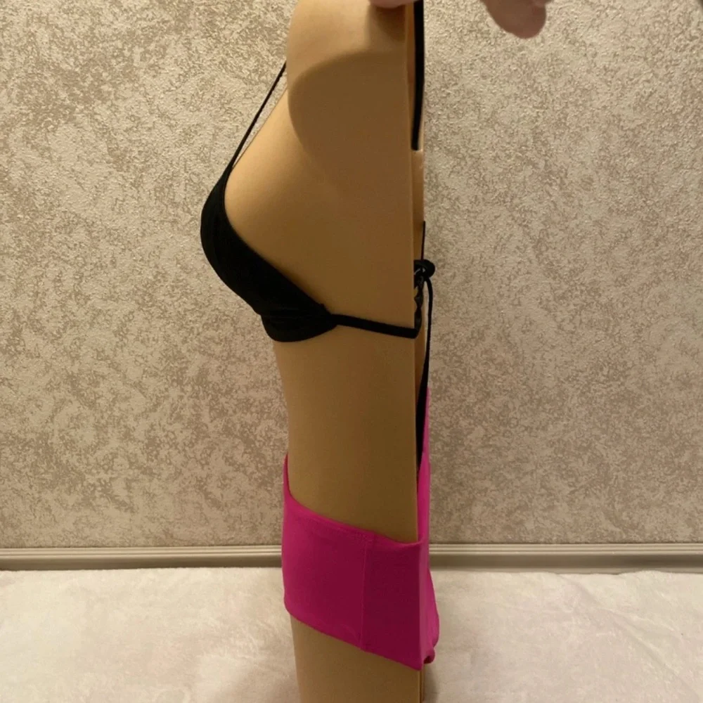 SHEIN Black and Hot Pink Bikini Set